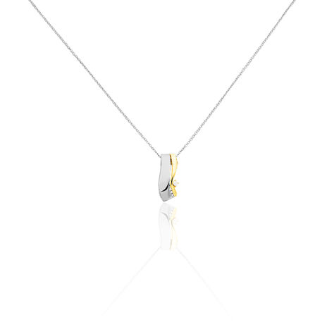 Damen Halskette Gold 375 Bicolor Diamanten 0,04ct - Halsketten Damen | OROVIVO