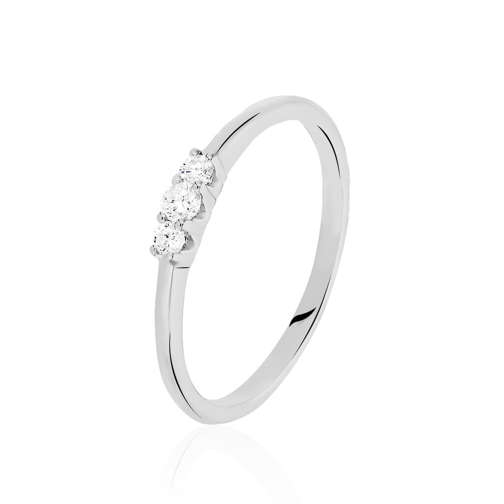 SABINE 1 Damen Ring Wei&szlig;gold 375 (9 Karat) Diamant Wei&szlig; 0,05 ct