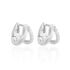 Damen Creolen Silber 925 Zirkonia Wei&szlig; 0,54 ct B 8,45 mm