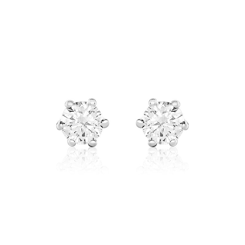Sonate Damen Ohrstecker Wei&szlig;gold 585 (14 Karat) Synthetischer Diamant Wei&szlig; 1,02 ct - Ohrstecker Damen | OROVIVO