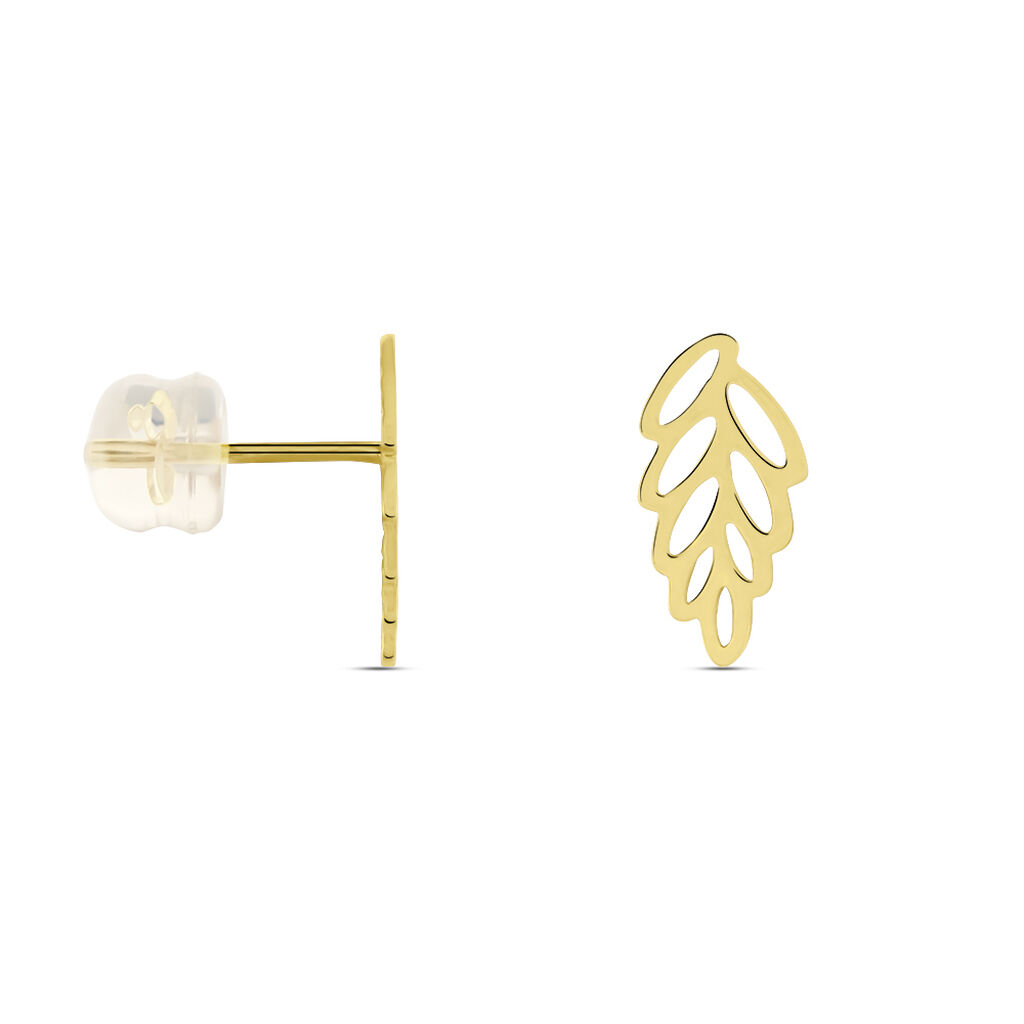 Damen Ohrstecker Gold 375 Blatt - Ohrstecker Damen | OROVIVO