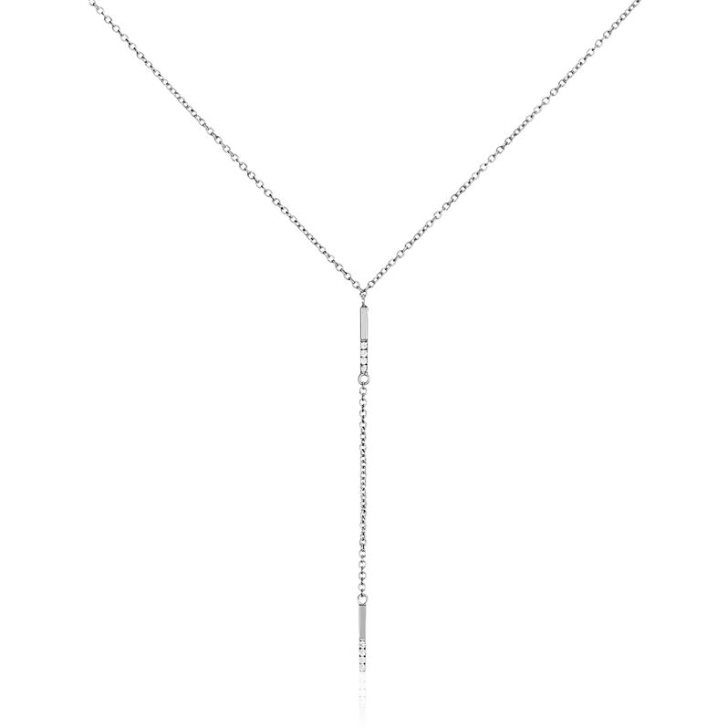 Collier Yara Argent Blanc Oxyde De Zirconium - Spannringe Damen | OROVIVO