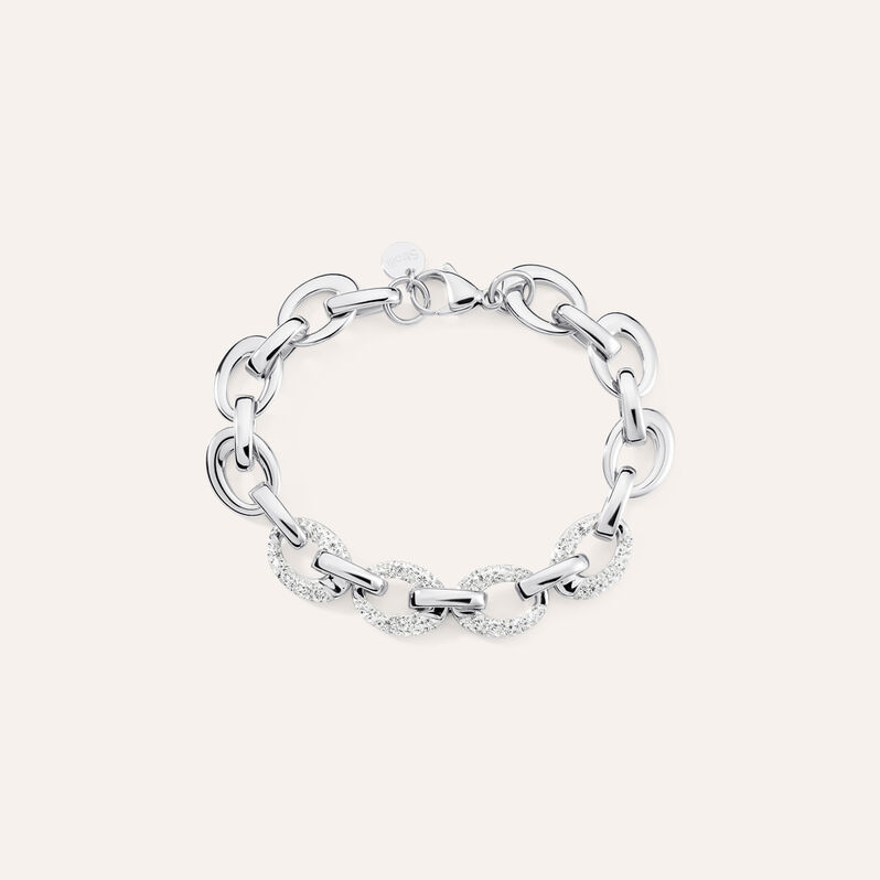 Bracciale Catena Aura Acciaio Cristallo - Spannringe Damen | OROVIVO