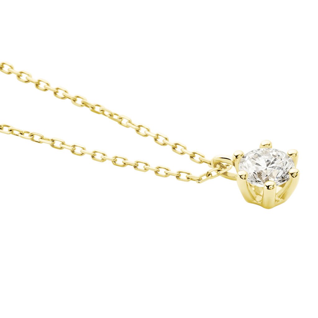 Monopoli Damen Collier Gold 750 (18 Karat) Diamant Wei&szlig; 0,52 ct