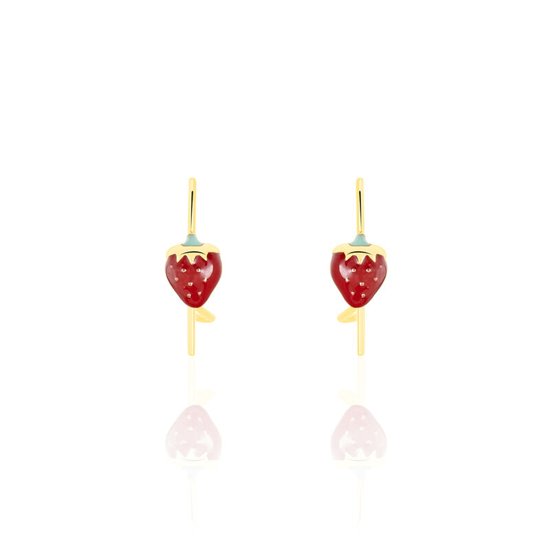 Boucles D'oreilles Or Jaune Fraises - Spannringe Kinder | OROVIVO