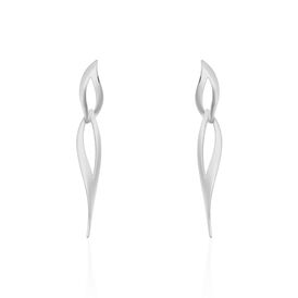 Damen Ohrstecker Lang Silber 925 Tropfen Vaida - Ohrstecker lang Damen | OROVIVO