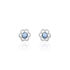 Kinder Ohrstecker Silber 925 Blauer Kristall Blume - Ohrstecker Kinder | OROVIVO
