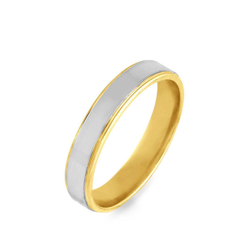 Alliance Beatrice Ruban Plat Or Bicolore - Spannringe Familie | OROVIVO