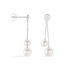 RITA 3 Damen Ohrringe Lang Weißgold 375 (9 Karat) Zuchtperle Perlmutt