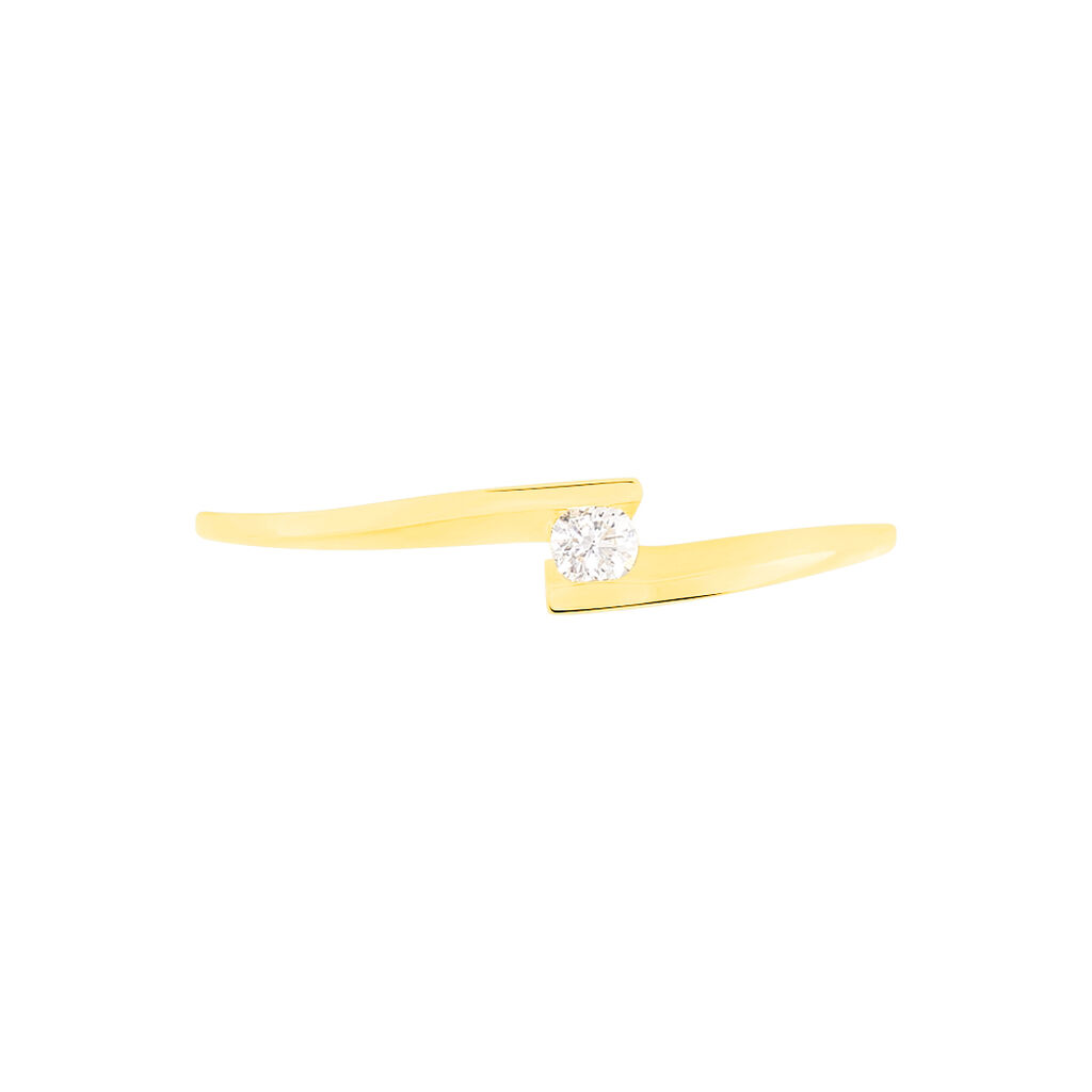 Damen Ring Gold 375 Diamant 0,05ct Tensiona  - Verlobungsringe Damen | OROVIVO