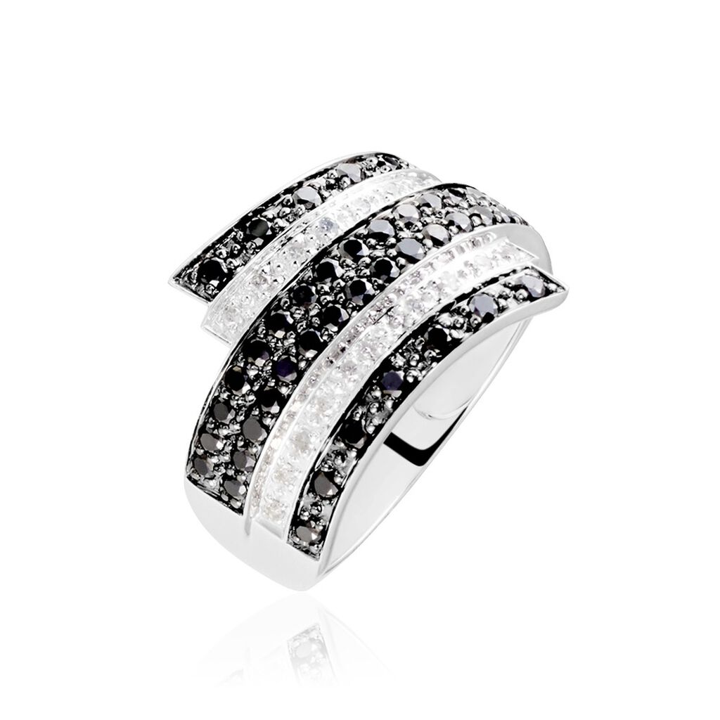 Bague Heldea Or Blanc Diamant - Spannringe Damen | OROVIVO