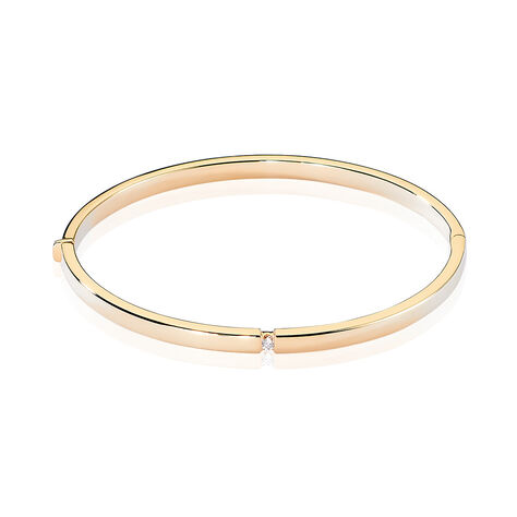 ZORA Damen Armreif / Armspange Gold 585 (14 Karat) Diamant Wei&szlig; 0,06 ct