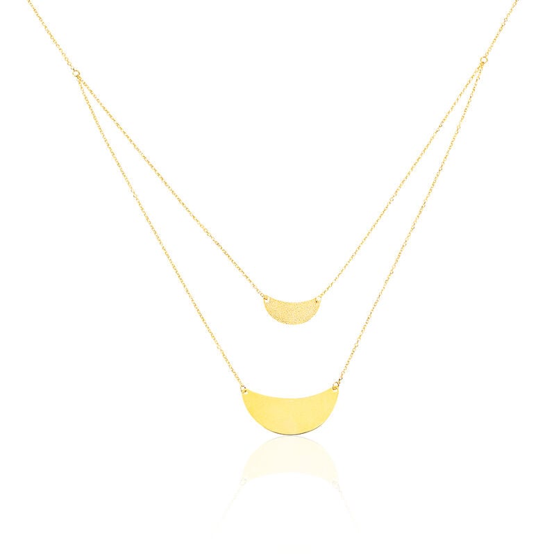 Collier Mah Or Jaune Demi Lune - Spannringe Damen | OROVIVO