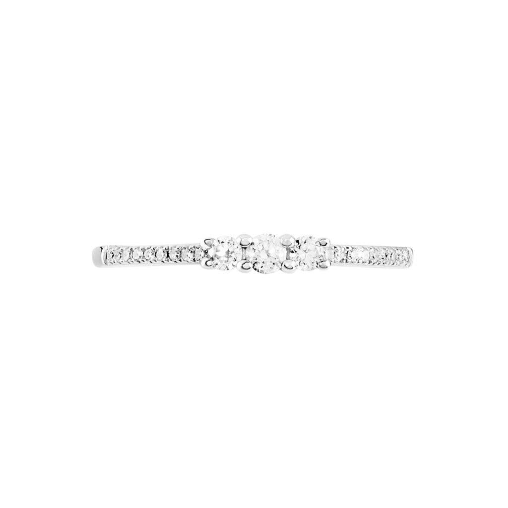 Damen Ring Weißgold 375 Diamant 0,15ct Sabinal  - Eheringe mit Stein Damen | OROVIVO