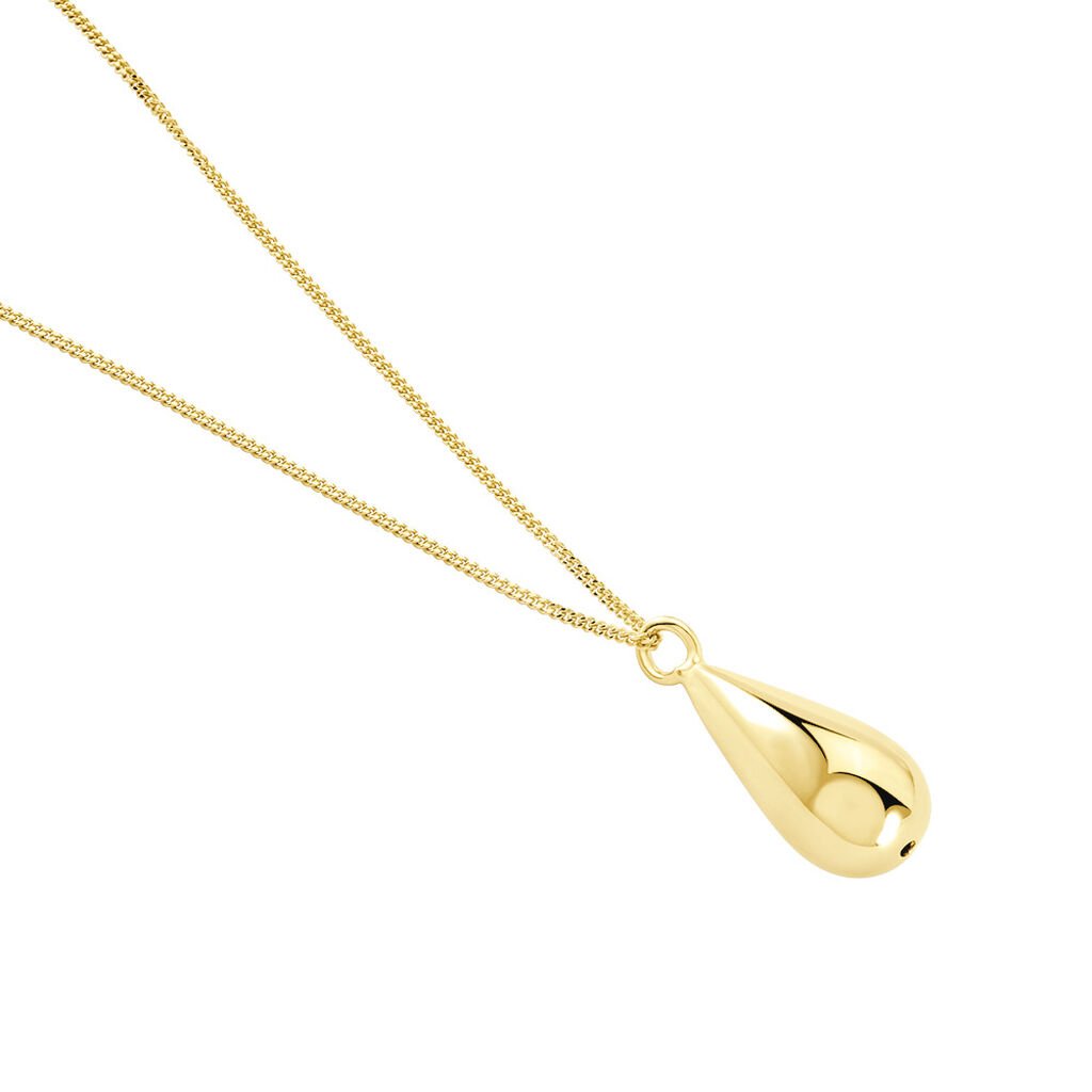 Thumbnail - Damen Collier Silber vergoldet 925 Geometrisch Alexia 4,5cm 10mm 9,80mm, Collier ohne Stein