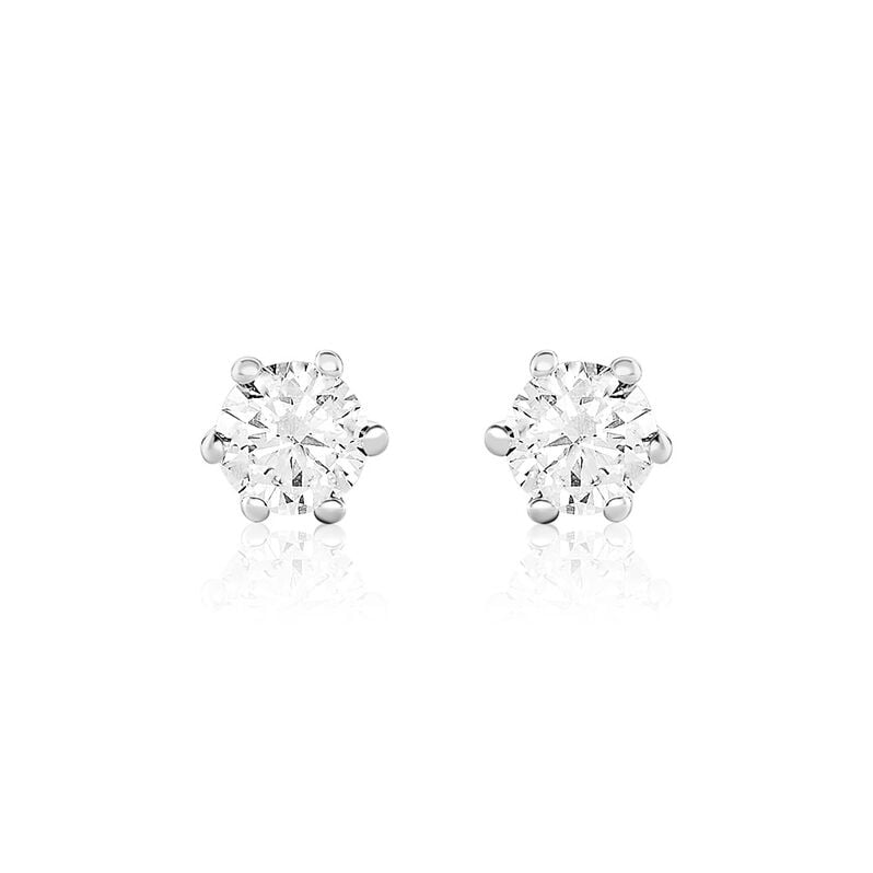 Sonate Damen Ohrstecker Weißgold 585 (14 Karat) Synthetischer Diamant Weiß 1,02 ct - Ohrstecker Damen | OROVIVO