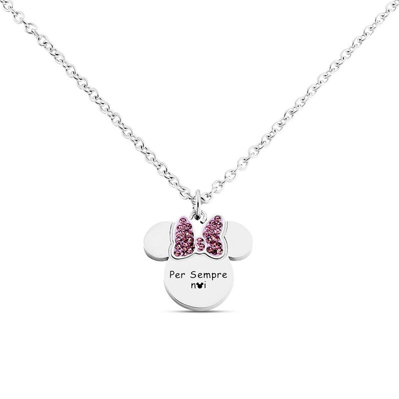 Collana Mickey Mouse & Friends Acciaio Cristallo - Spannringe Damen | OROVIVO