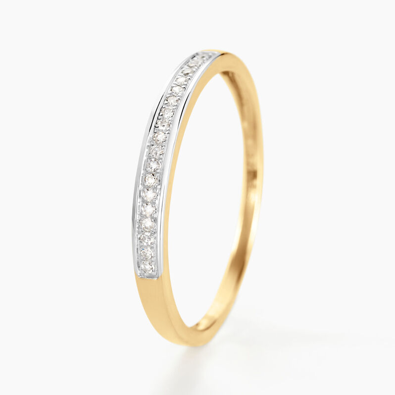 Demi Alliance Or Jaune Diamants - Spannringe Damen | OROVIVO