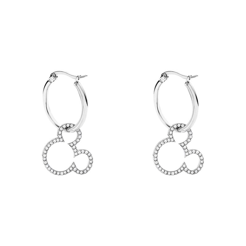 Orecchini A Cerchio Mickey Mouse & Friends Acciaio Cristallo - Spannringe Damen | OROVIVO