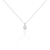 Damen Collier Weißgold 375 Diamant 0,16ct Elina