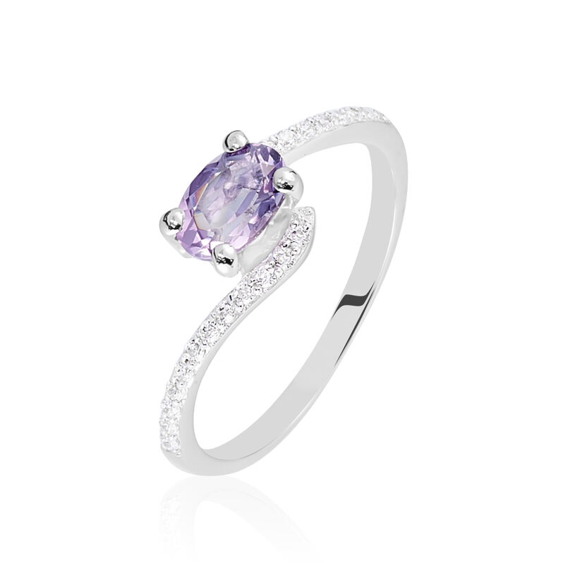 Bague Or Weiss Loriane Amethyste - Spannringe Damen | OROVIVO