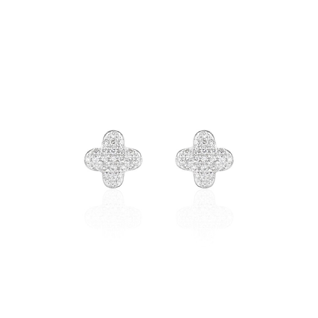 Boucles D'oreilles Or Weiss Dorinia Puce - Spannringe Damen | OROVIVO