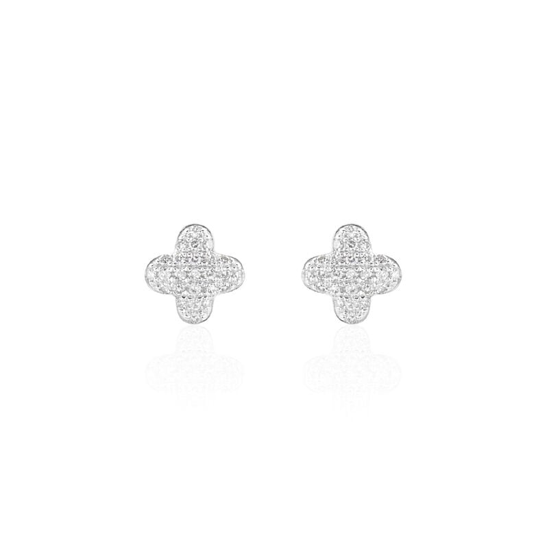 Boucles D'oreilles Or Weiss Dorinia Puce - Spannringe Damen | OROVIVO