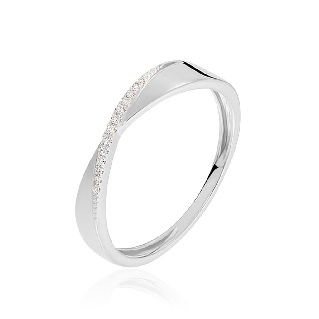 Bague Suzie Or Blanc Diamant - Spannringe Damen | OROVIVO