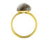 LORA Damen Ring Silber vergoldet 925 Labradorit Grau 6,75 ct