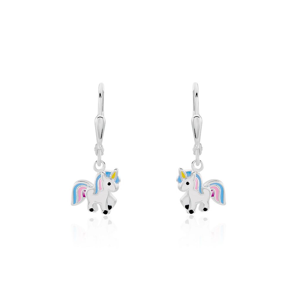 Kinder Ohrringe Lang Silber 925 Einhorn Aadhya , Ohrringe Lang ohne Stein