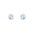 Damen Ohrstecker Weißgold 375 Blauer Topas 4mm - Ohrstecker Damen | OROVIVO
