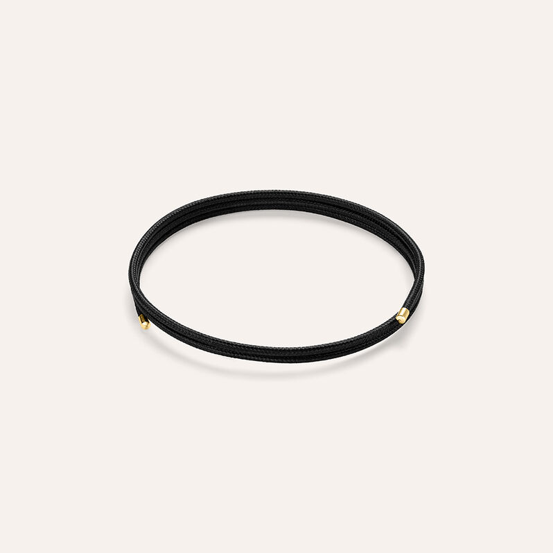 Choker Magnetico Cordino Nero e Acciaio Dorato - Spannringe Unisex | OROVIVO
