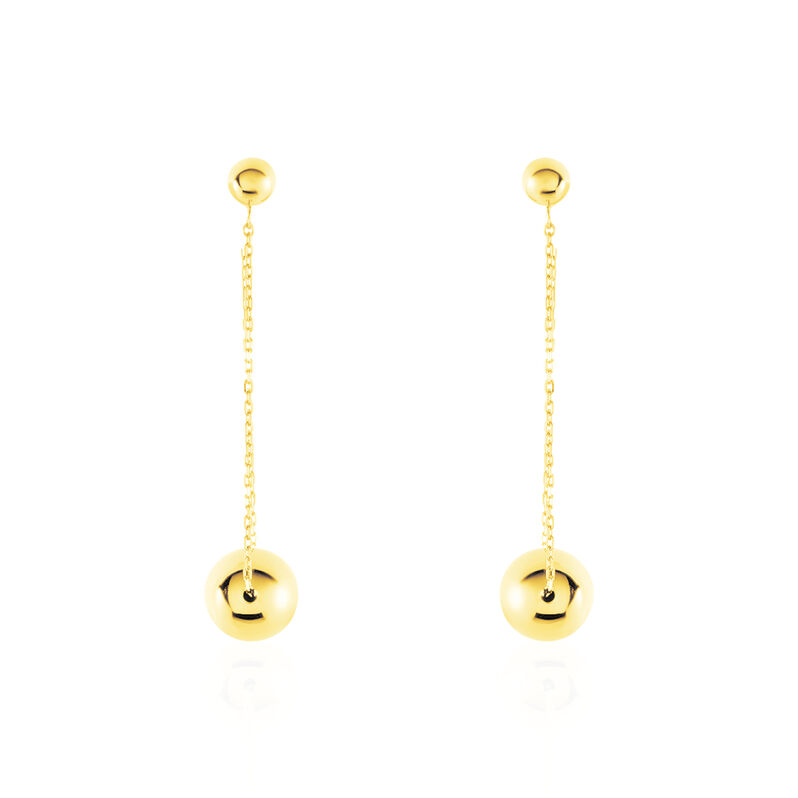 Damen Ohrstecker Lang Gold 375 Kugel - Ohrringe Damen | OROVIVO