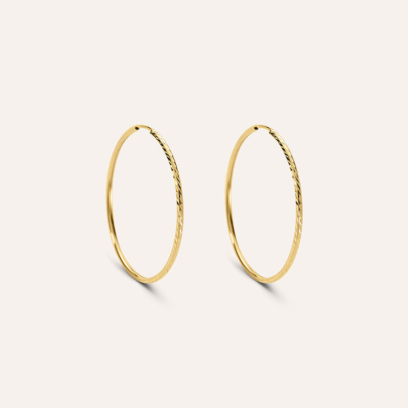 Orecchini A Cerchio Toujours Oro Giallo - Spannringe Damen | OROVIVO