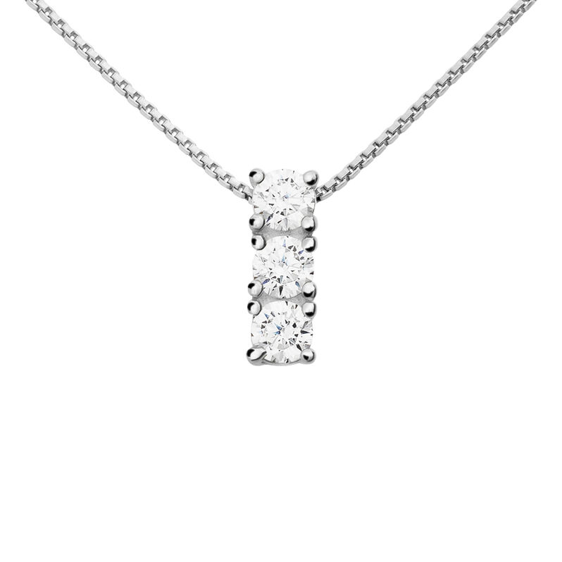 Collana Trilogy Silver Elegance Argento Rodiato Cubic Zirconia - Spannringe Damen | OROVIVO