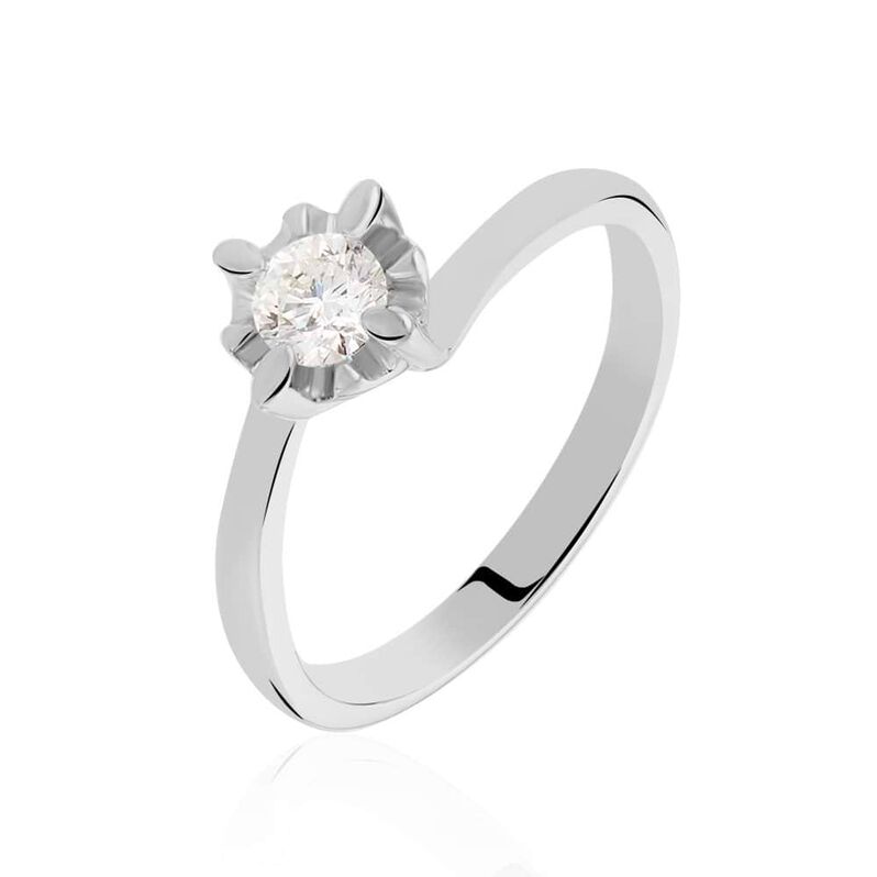 Anello Solitario Valentino Diamazing Oro Bianco Diamante - Spannringe Damen | OROVIVO