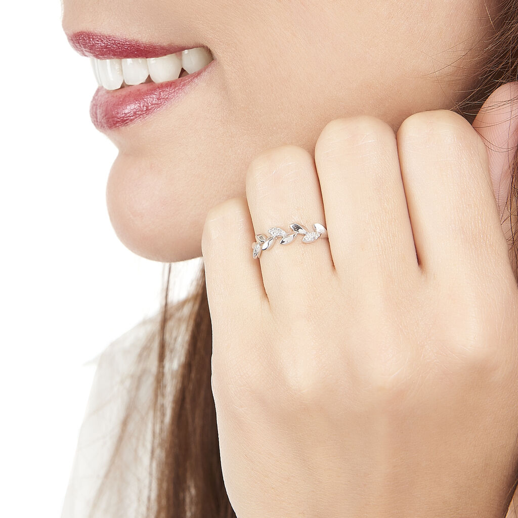 Bague Anthea Or Blanc Diamant - Spannringe Damen | OROVIVO