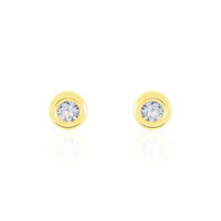 Damen Ohrstecker Gold 375 Zirkonia Eden Zarge Pneu 