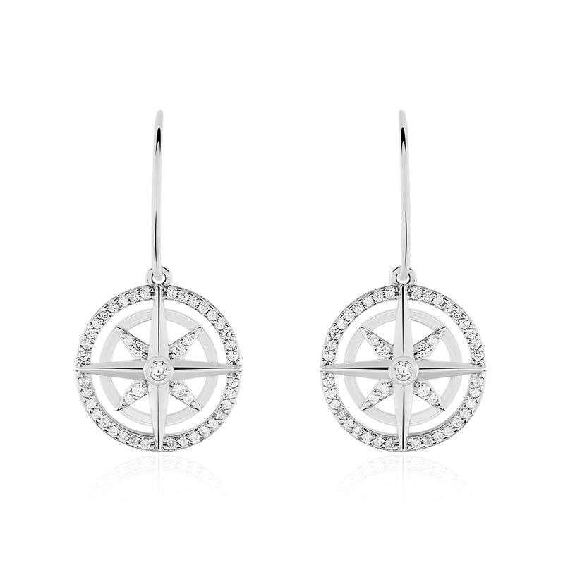 Boucles D'oreilles Pendantes Argent Weiss Armando Oxydes - Spannringe Damen | OROVIVO