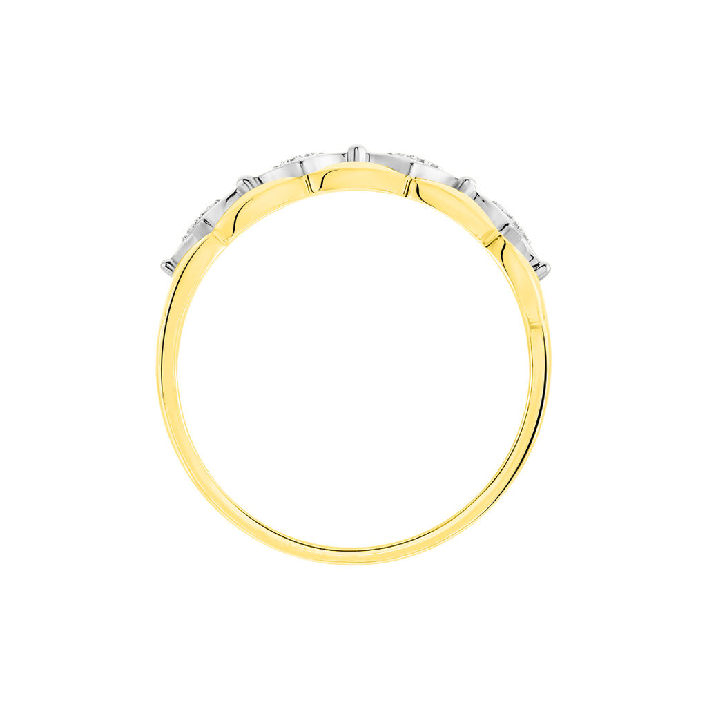 Bague Or Bicolore Caterine Diamants - Spannringe Damen | OROVIVO