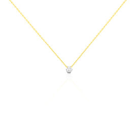 Damen Halskette Gold 750 Bicolor Diamant 0,2ct - Ketten mit Anhänger Damen | OROVIVO