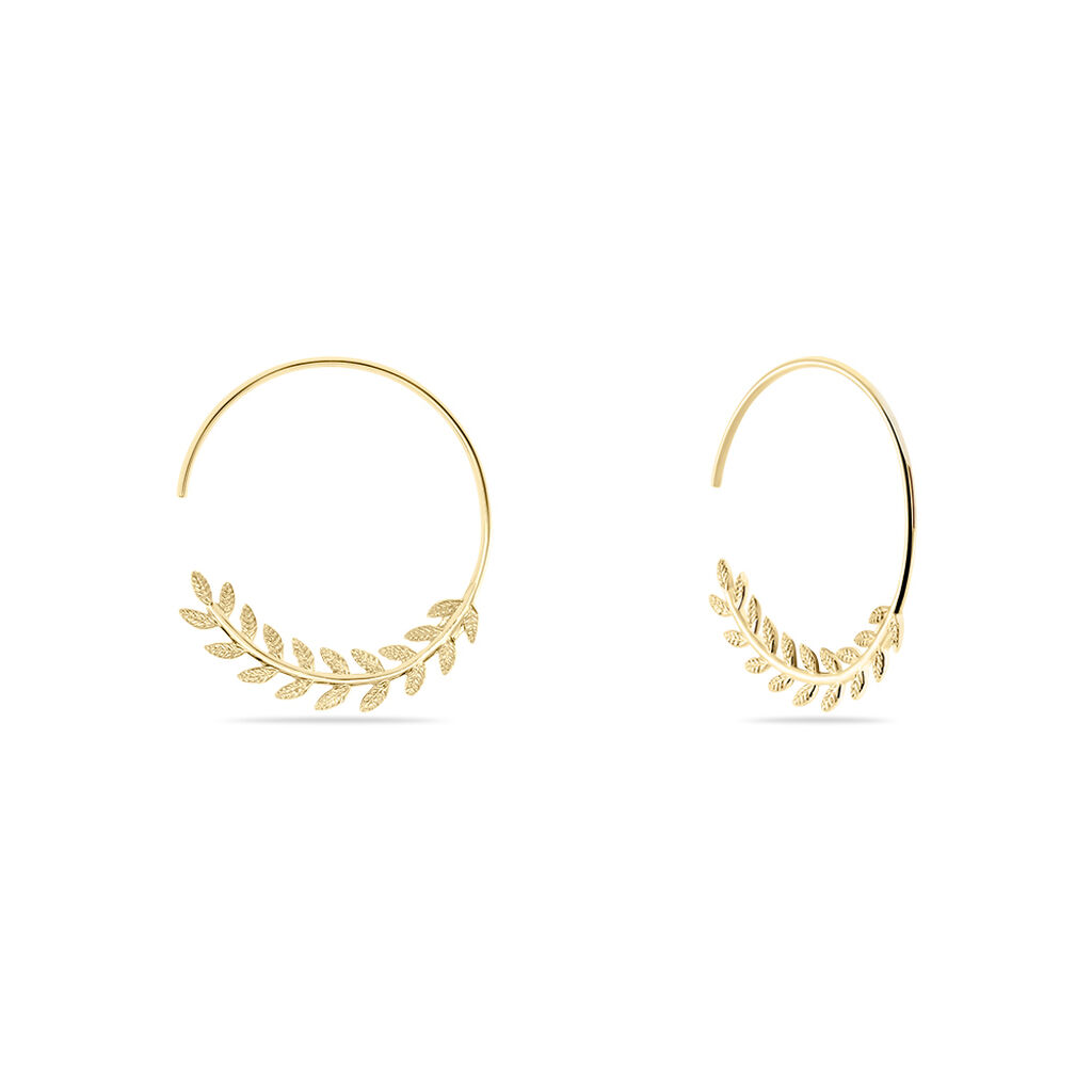 Damen Creolen Messing Gold 750 plattiert 5 Micron - Creolen Damen | OROVIVO