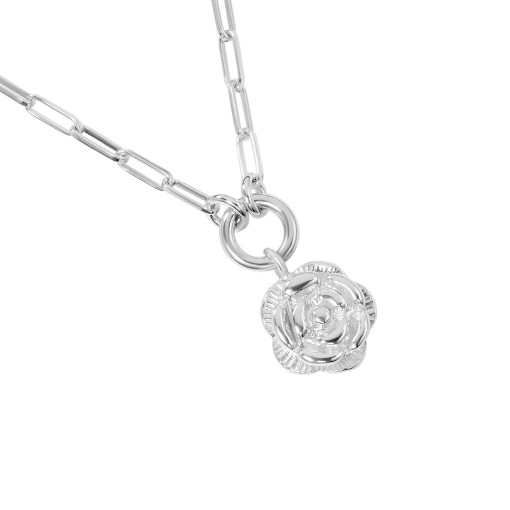 ROSALIA Damen Collier Silber 925 Rosette