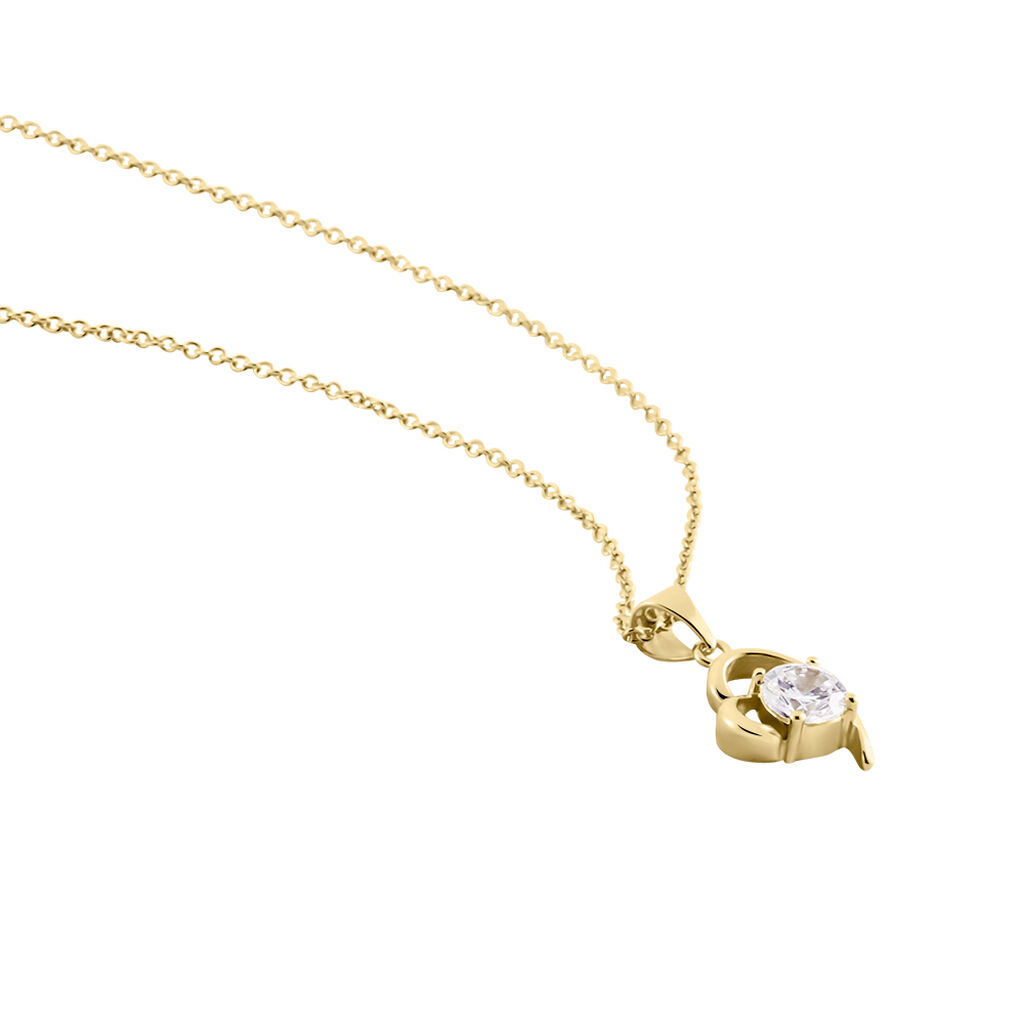 Damen Collier Vergoldet Zirkonia Herz Henri - Sommerschmuck Damen | OROVIVO