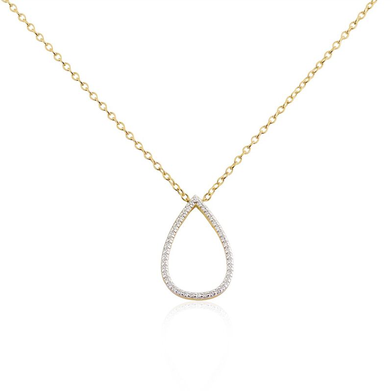 Collier Plaqué Or Justis Oxydes De Zirconium - Spannringe Damen | OROVIVO
