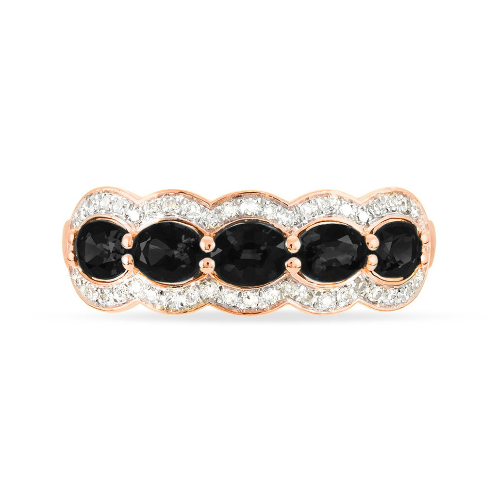 Bague Margaux Or Rose Agate Et Diamant - Spannringe Damen | OROVIVO