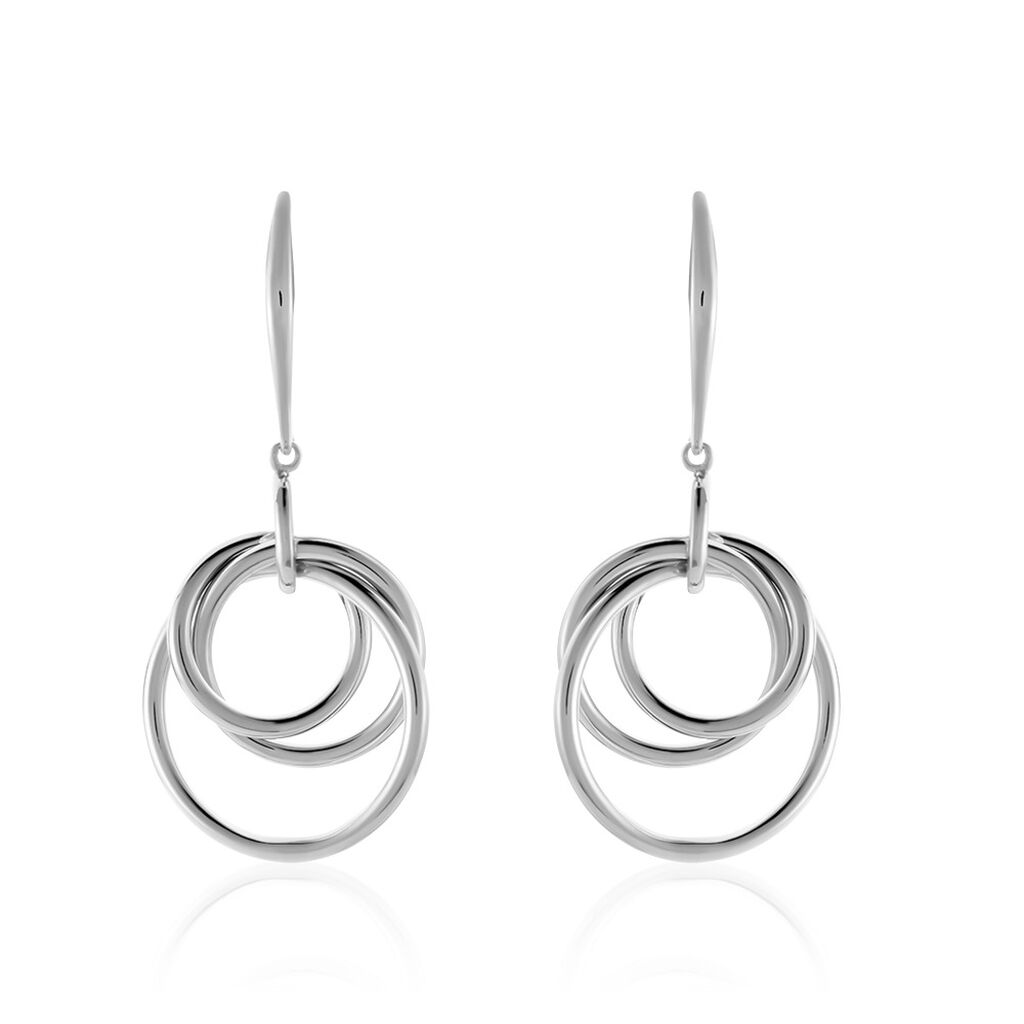 Damen Ohrringe Lang Silber Silber 925 Kreis B 20,4 mm