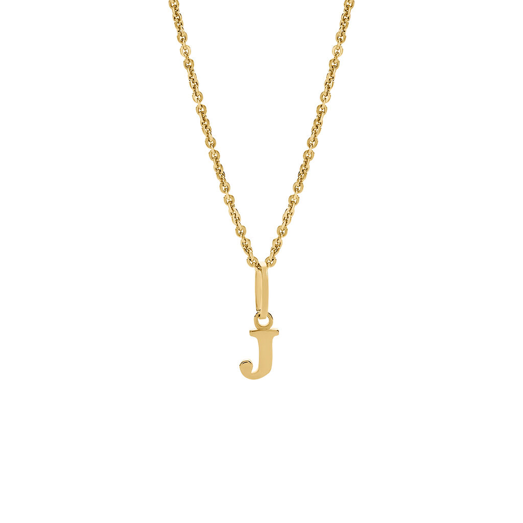 ALPHABET Unisex Anh&auml;nger Gold 375 (9 Karat) Buchstabe J