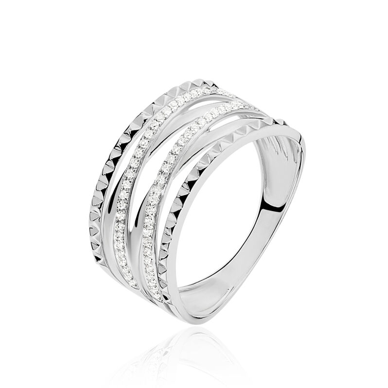 Bague Rock Or Blanc Diamant - Spannringe Damen | OROVIVO