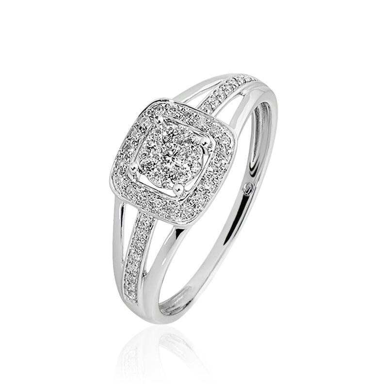 Bague Or Blanc Diamant - Spannringe Damen | OROVIVO